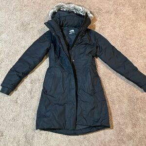 North face arctic parka black size xs